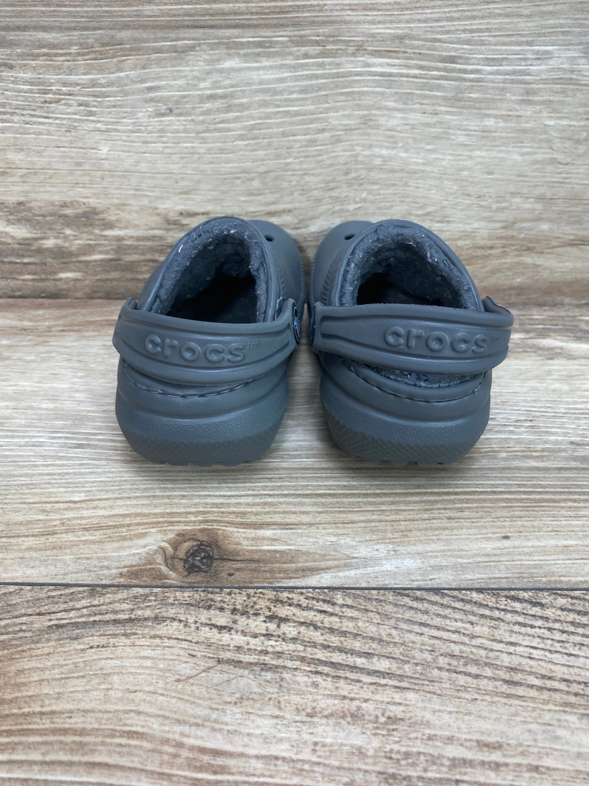 Crocs Toddler Classic Lined Clogs Grey Sz 4c