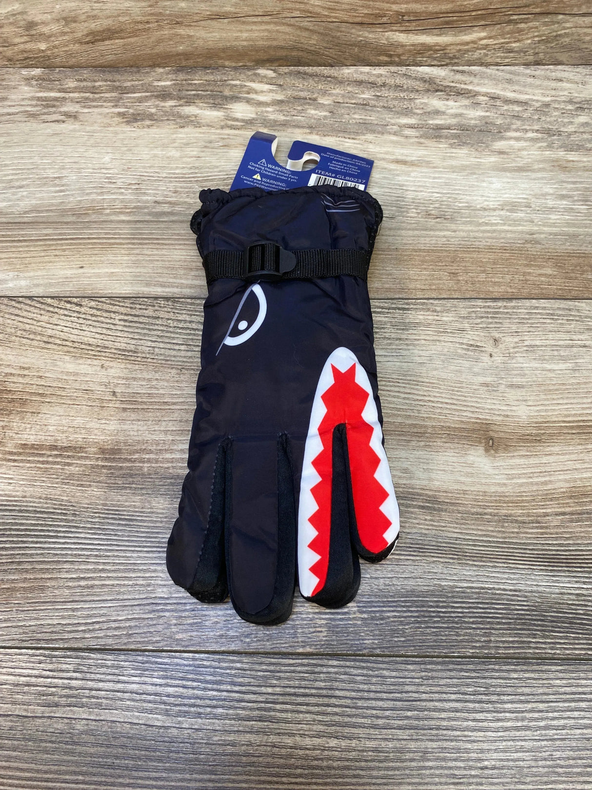 NEW ThermaWear Kid's Black Shark Winter Ski Gloves