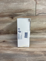Side view of Dr. Brown's dishwasher basket box for narrow baby bottle parts with barcode and torn corner on wood background