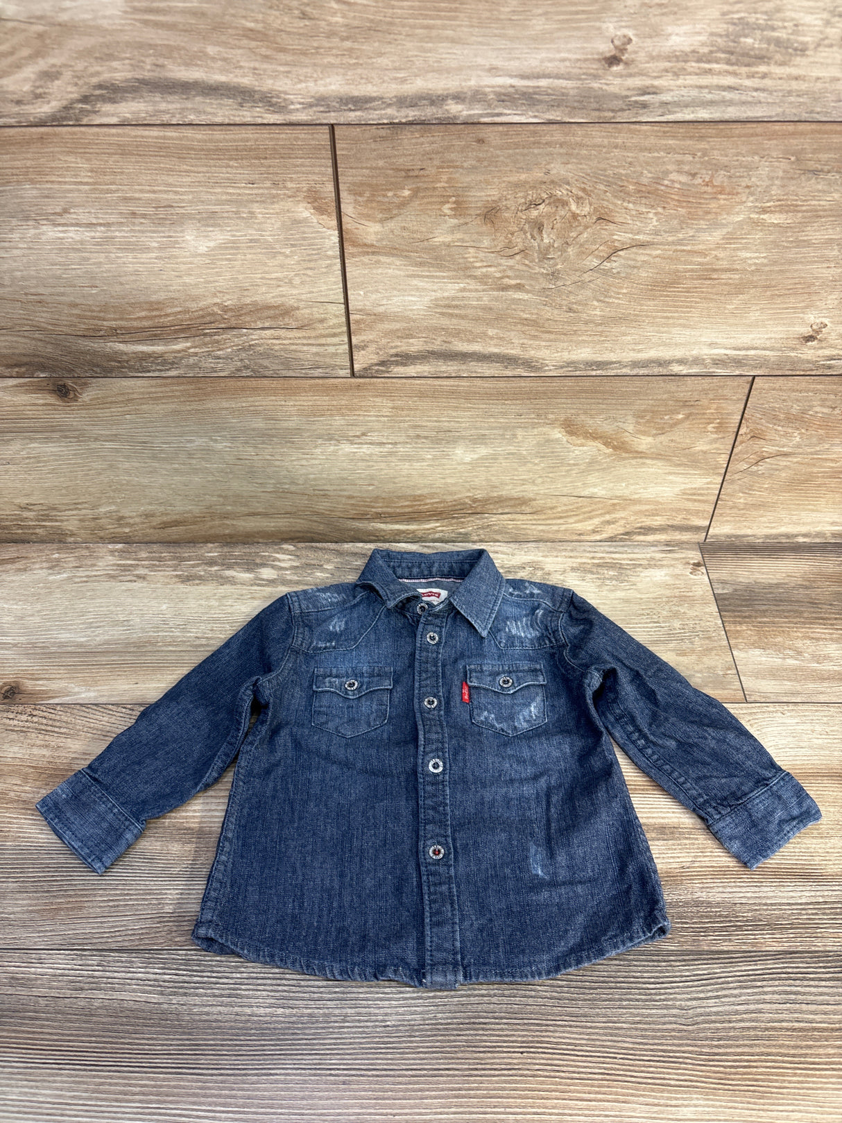 Levi's Chambray Button-Up Shirt Blue sz 12m