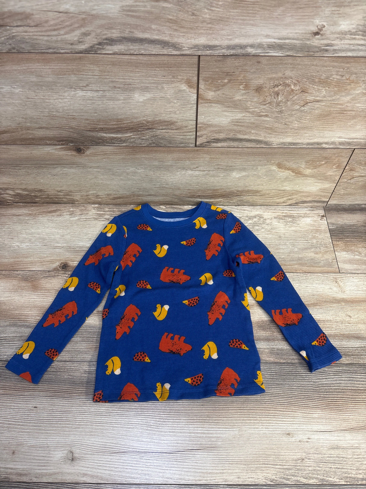 Old Navy Thermal Animal Print Shirt Blue sz 5T