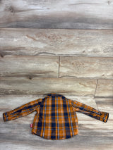 Wrangler Plaid Button Up Shirt Orange sz 2T