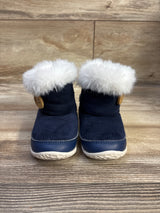 FEETCITY Faux-Fur Lined Boots Navy sz 5c