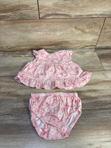 Just One You 2pc Peplum Top & Bloomers Pink sz 12m