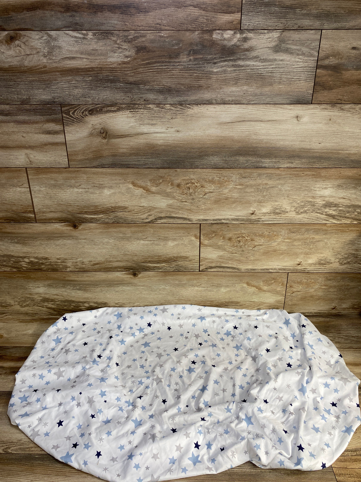 Little Love by NoJo Blue/Grey Stars Fitted Crib Sheet