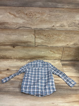 OshKosh Plaid Button-Up Shirt Blue sz 2T