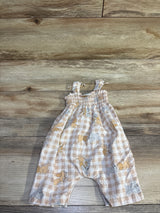 Disney Baby Lady and the Tramp Smocked Romper Tan sz 0-3m