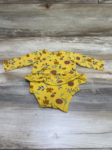 Carter's Floral Skirted Bodysuit Yellow sz 3m - Me n Mommy To Be