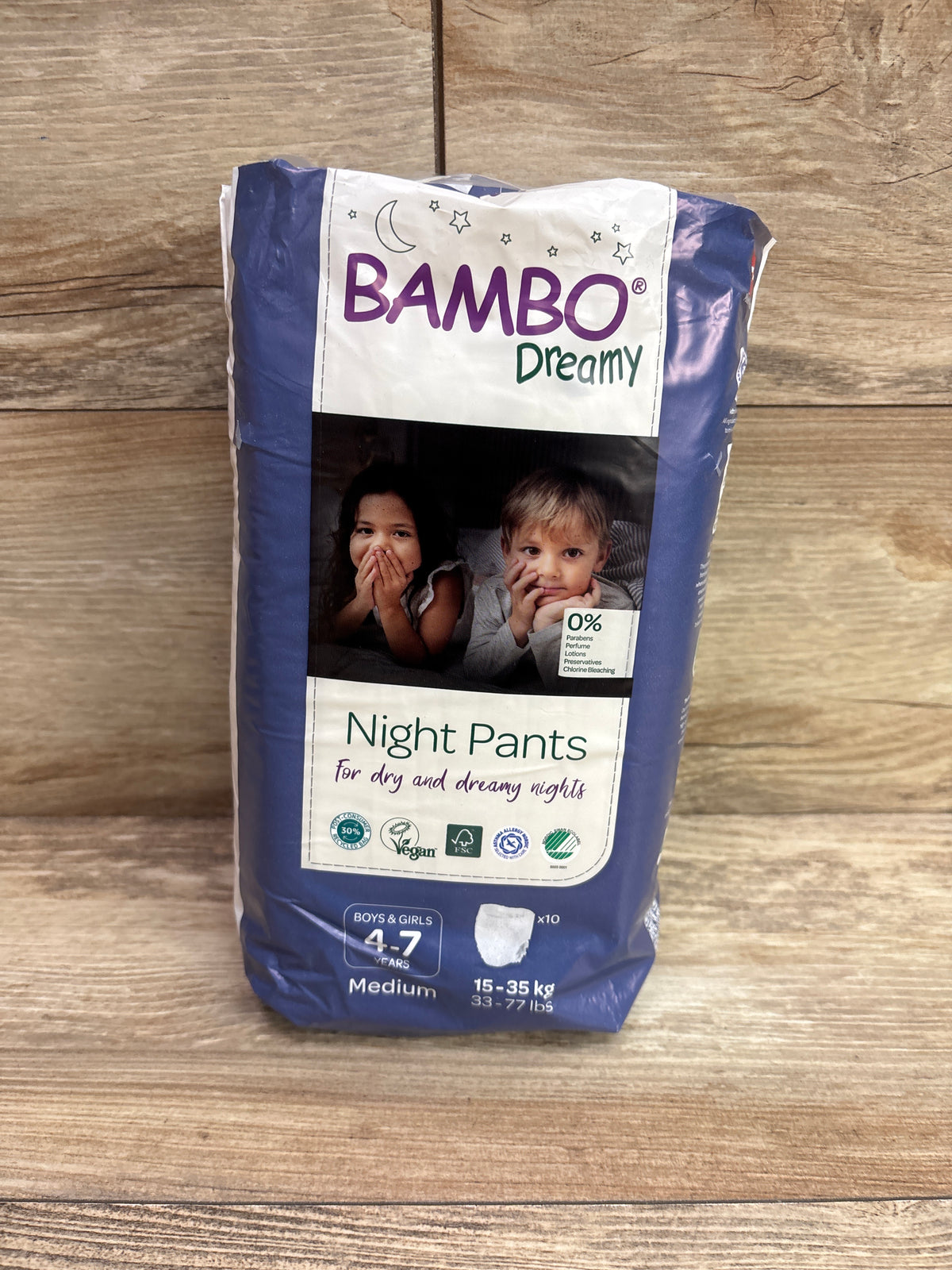 NEW Bambo Dreamy Night Pant Youth Training Pants 10ct. Size 4 to 7 Years