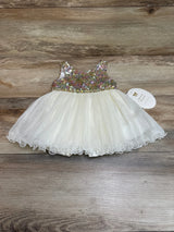 NEW American Princess Sequin Dress & Bloomers White sz 3m