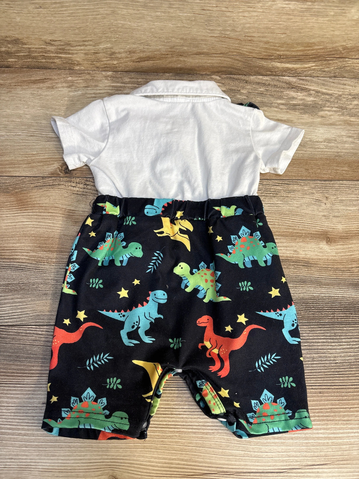 2pc Dinosaur Romper Set White sz 9-12m