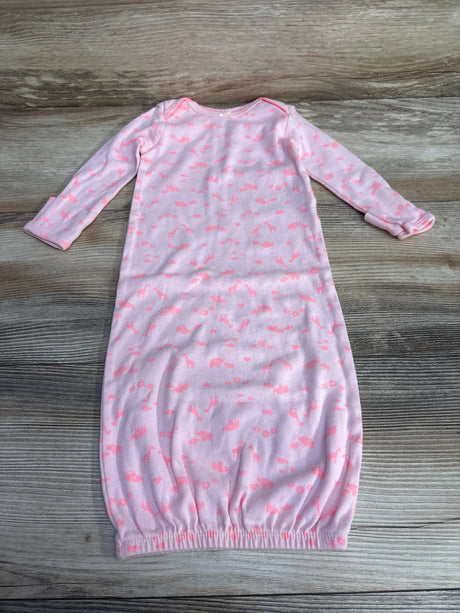 Simple Joys Elephant Print Gown Pink sz 0-3m - Me n Mommy To Be