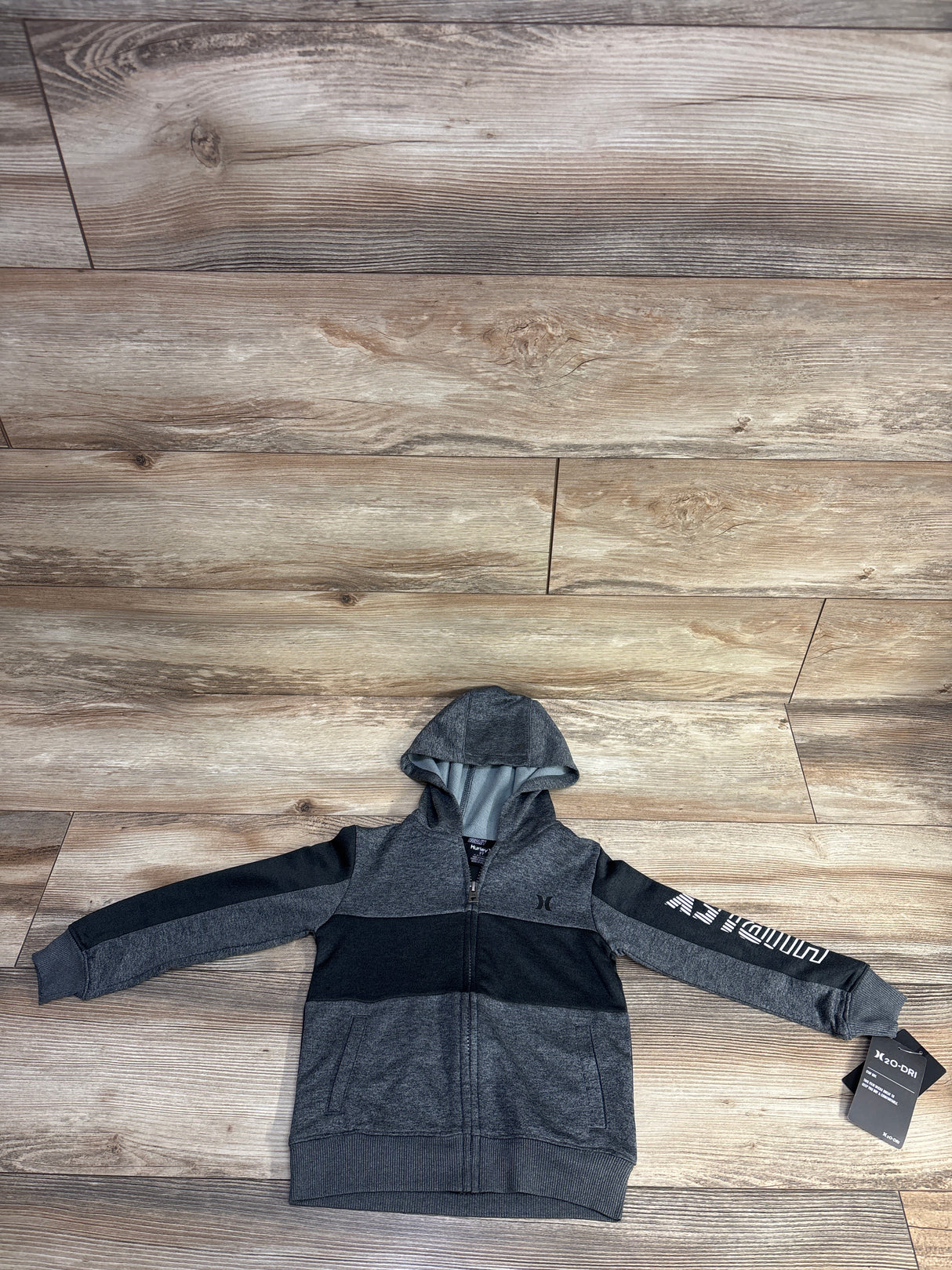 NEW Hurley H20-Dri Full Zip Jacket In Heather Grey sz 3T