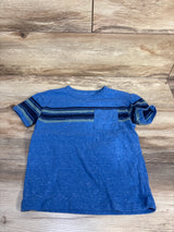Cat & Jack Striped Pocket Shirt Blue sz 5T