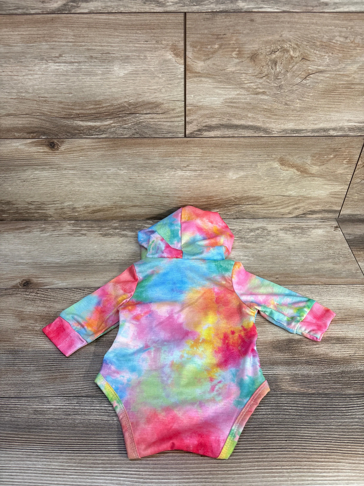 Shein Girls Rule The World Hooded Bodysuit Pink sz 0-1m