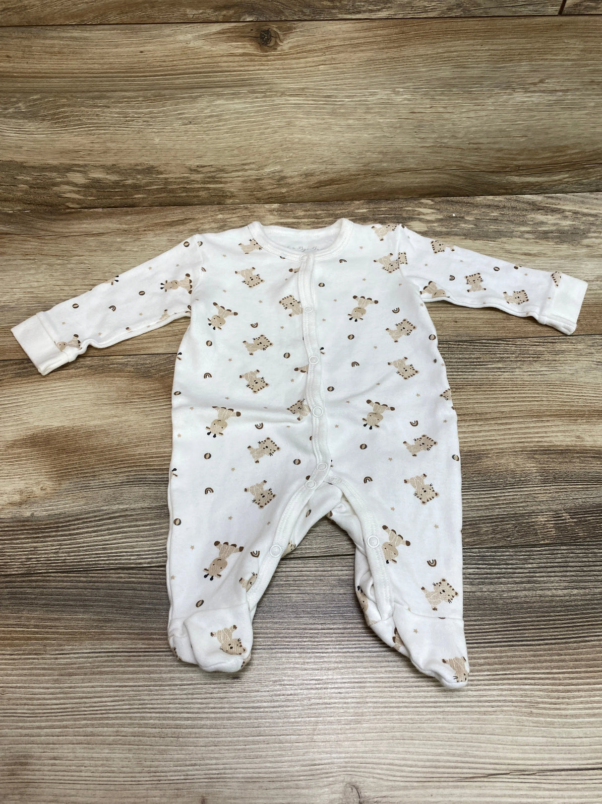 Bye Bye Baby Boutique Animal Print Sleeper White sz 0-3m