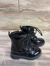 Patent Leather Lace-Up Ankle Boots Black sz 5c