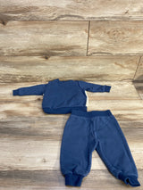 Timberland 2pc Logo Sherpa Sweatshirt and Jogger Set Blue sz 3-6m