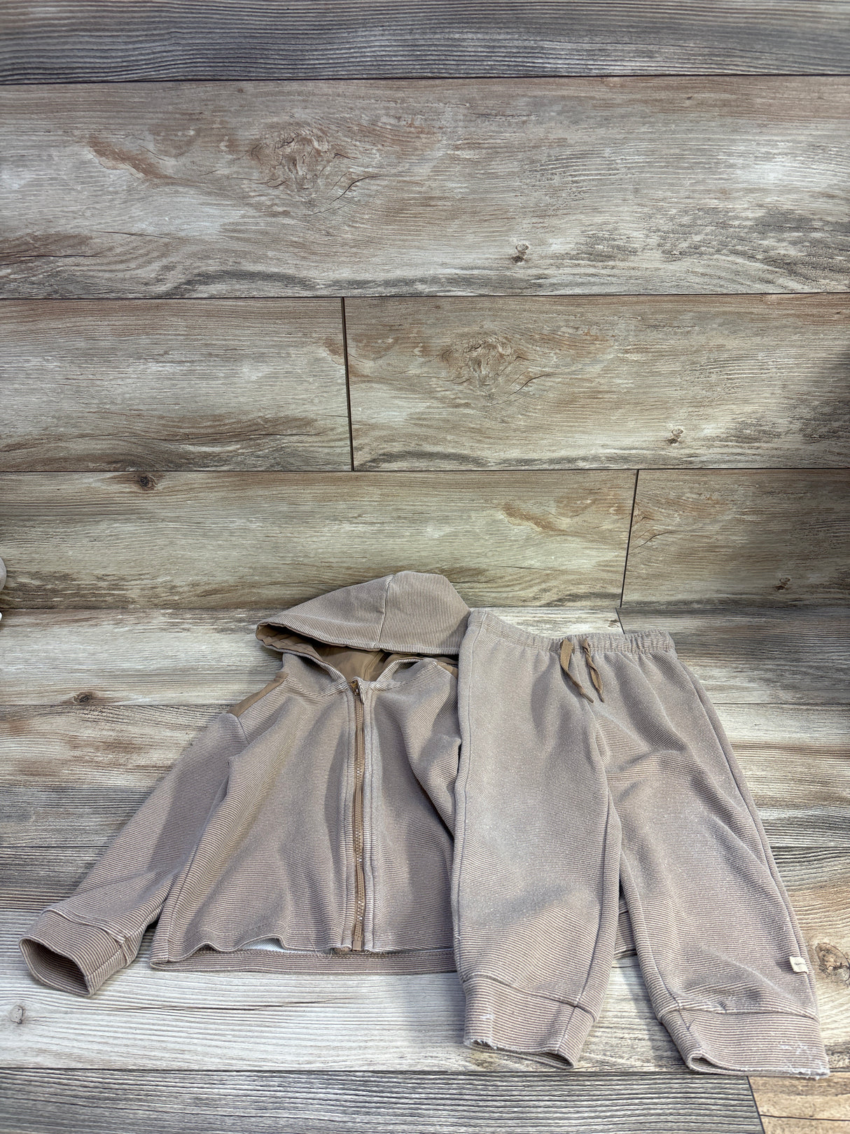 Bearpaw 2pc Zip-Up Jacket & Joggers Set Brown sz 2T