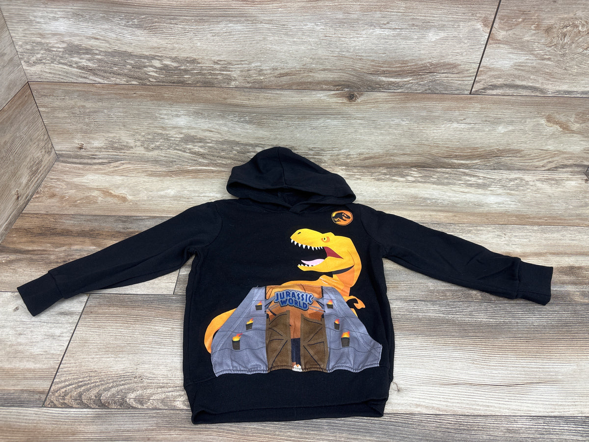 Jurassic World Pullover Hooded Sweatshirt Black sz 5T