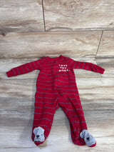 Just One You Striped Love You More Sleeper Red sz 6m