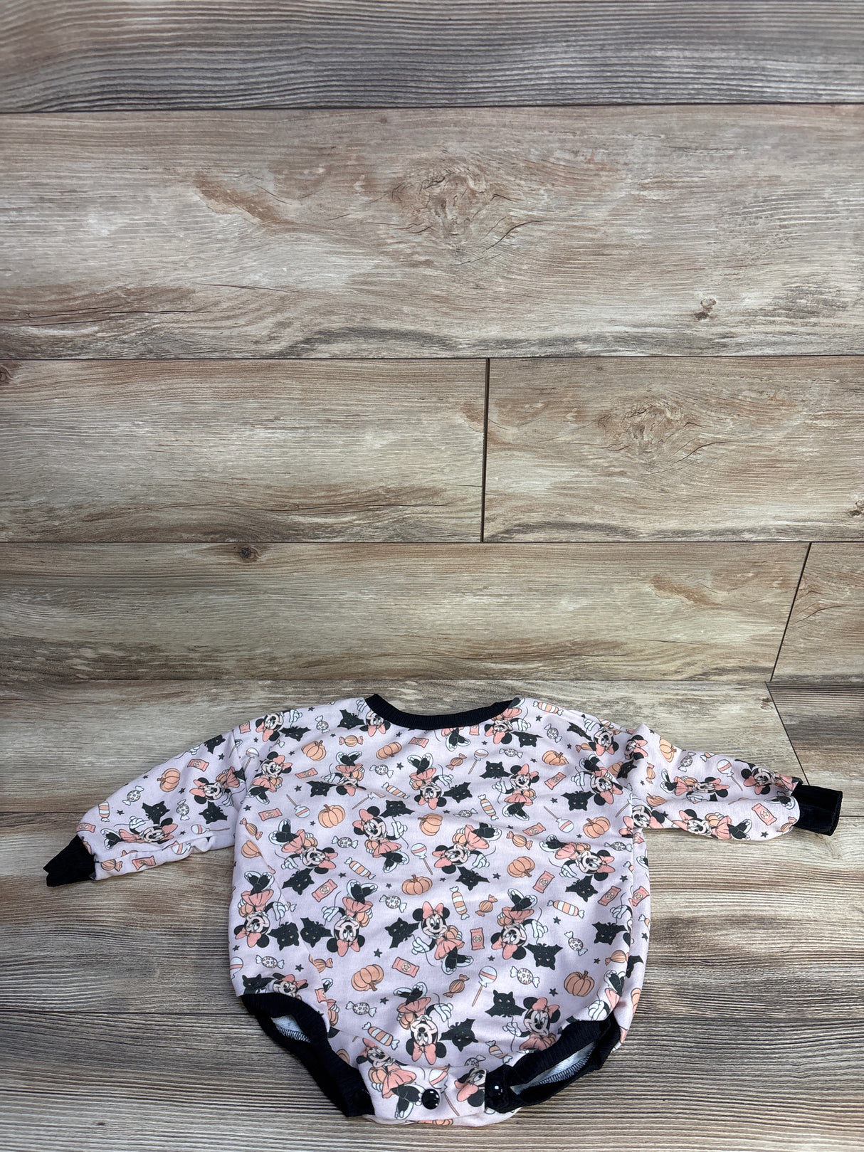 June and Mae Minnie Mouse Halloween Bodysuit Pink sz 18-24m