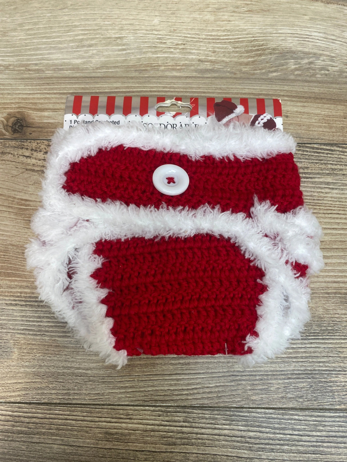 NEW So Dorable 1Pc Hand Crocheted Diaper Cover Red 6-12m