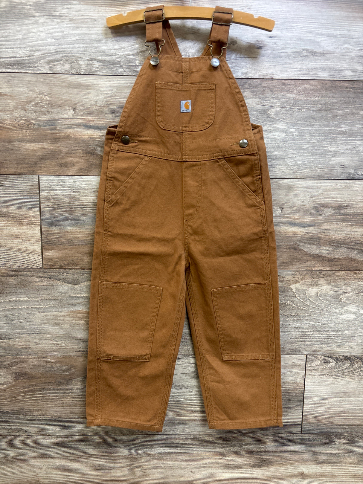 Carhartt Canvas Bib Overalls Brown sz 3T