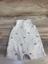 Just One You Ribbed Henley Shortie Romper Beige sz 12m