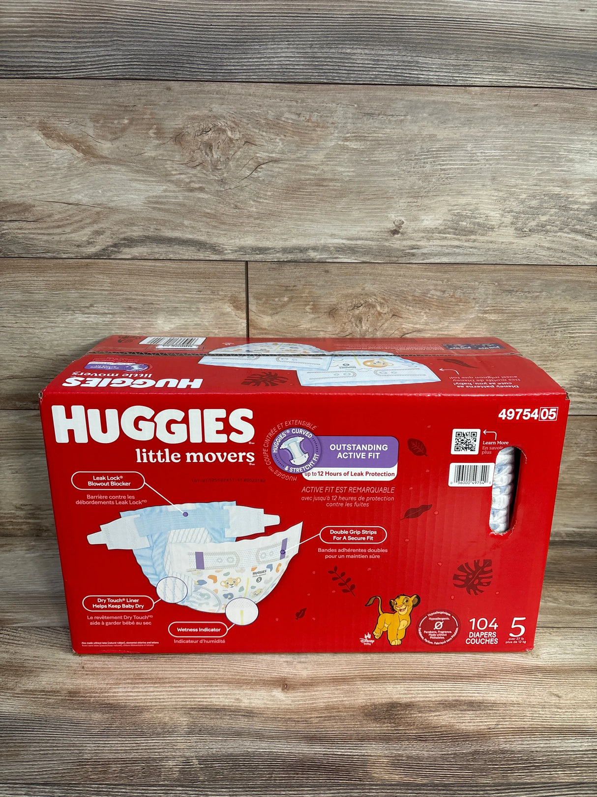 NEW Huggies Little Movers Disposable Diapers 104ct, Size 5