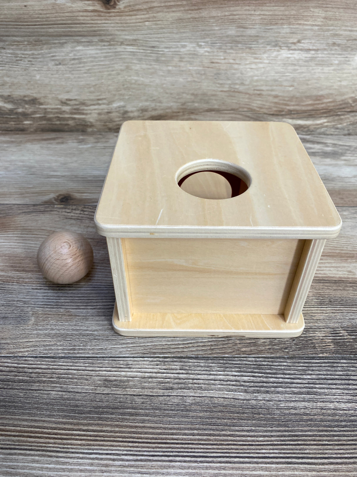 Elite Montessori Object Permanence Box with Tray and Ball