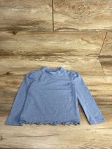 OshKosh Shimmer Rib Mock Neck Shirt Blue sz 24m