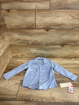NEW Cat & Jack Button-Down Long Sleeve Shirt Blue sz 3T