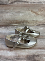 Cat & Jack Mary Jane Bow Ballet Flats Gold sz 7c