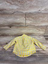 Janie & Jack Plaid Button Up Shirt Yellow sz 12-18m