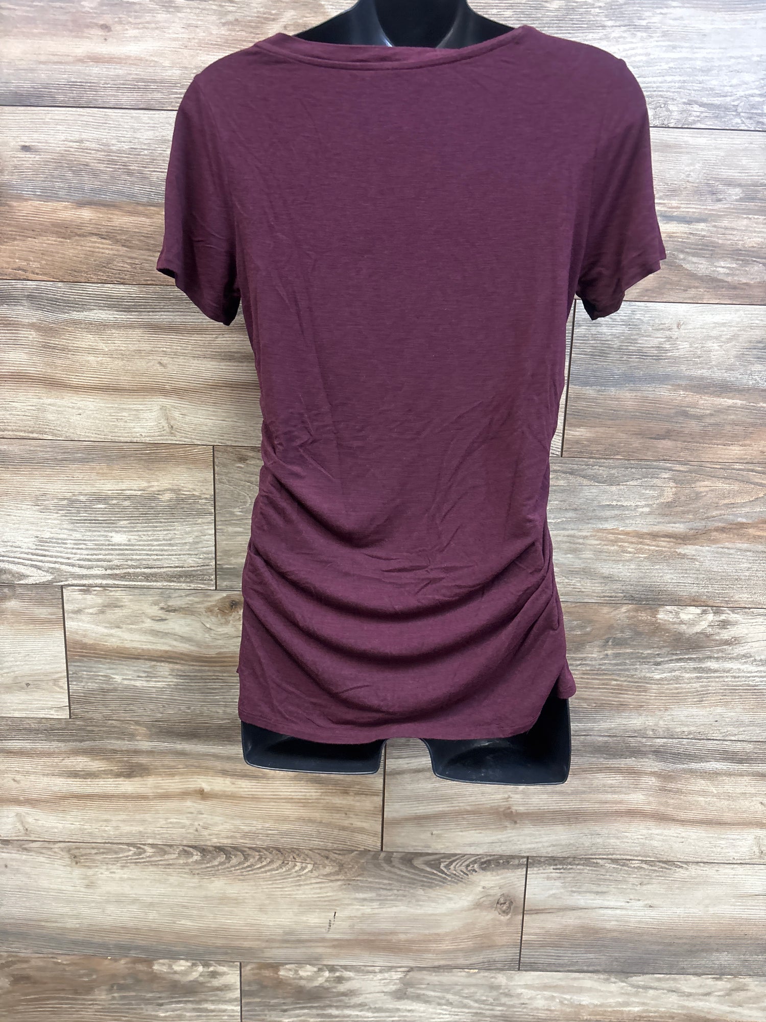 Market & Spruce Maternity Ruched Shirt Maroon sz Medium
