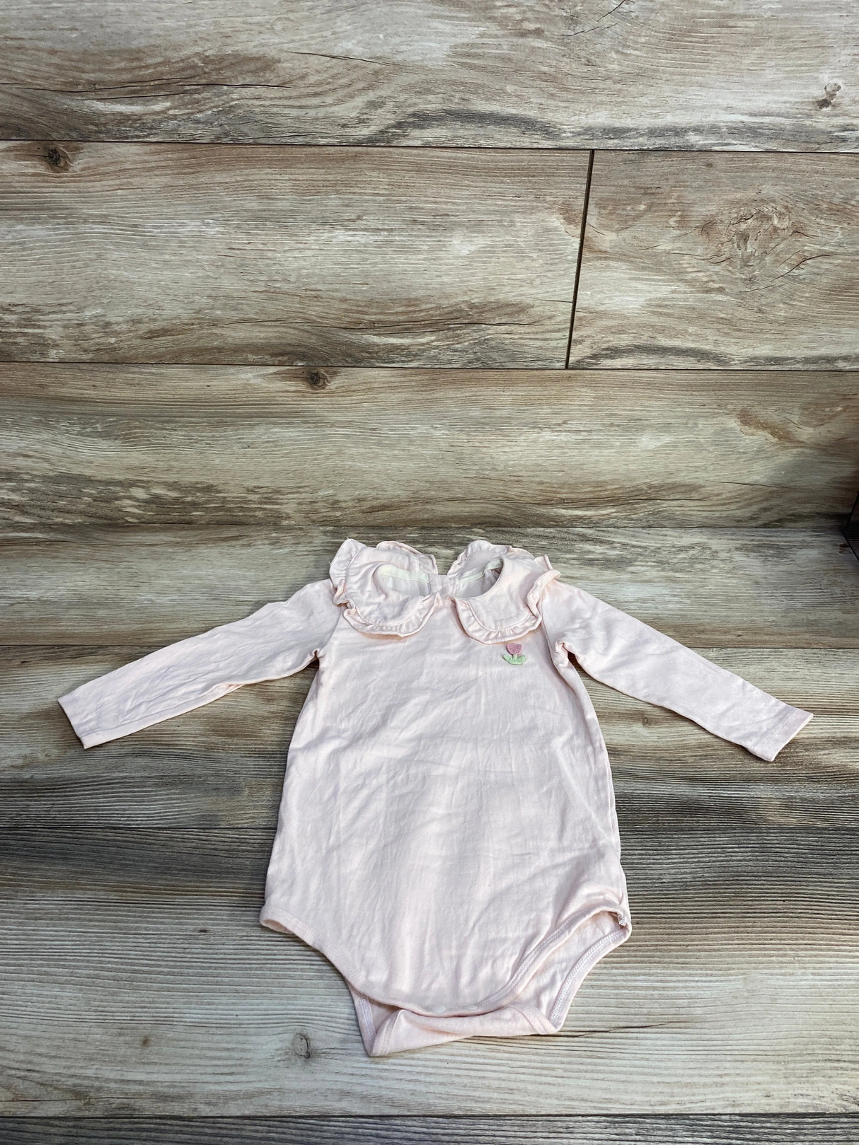 Floral Embroidered Bodysuit Pink sz 12-24m