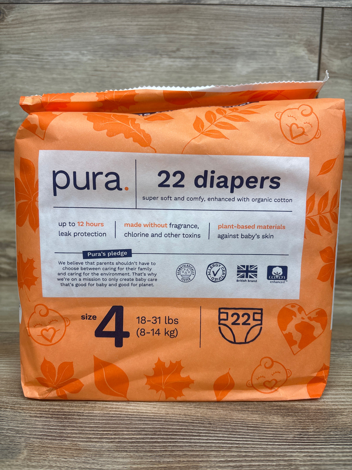 NEW Pura Diapers Size 4 22ct
