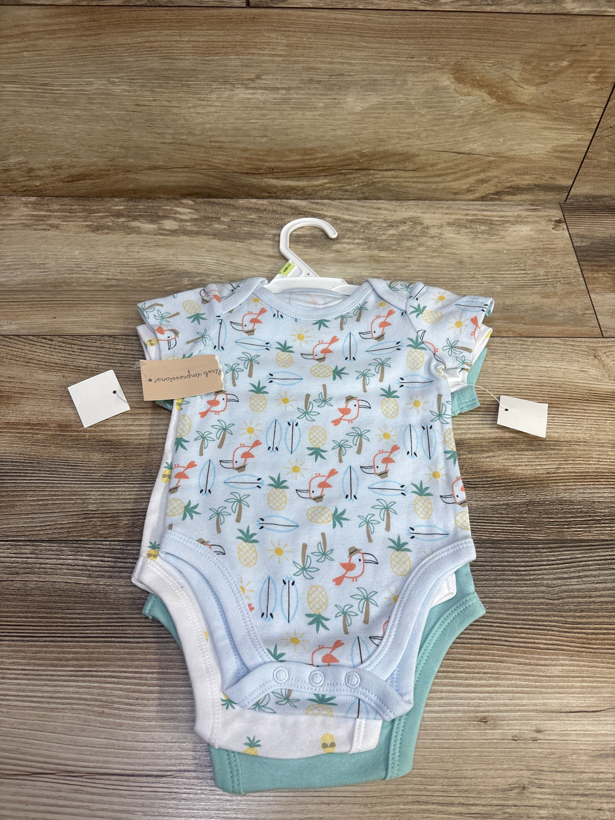 NEW First Impressions 3pk Bodysuits Blue sz 0-3m