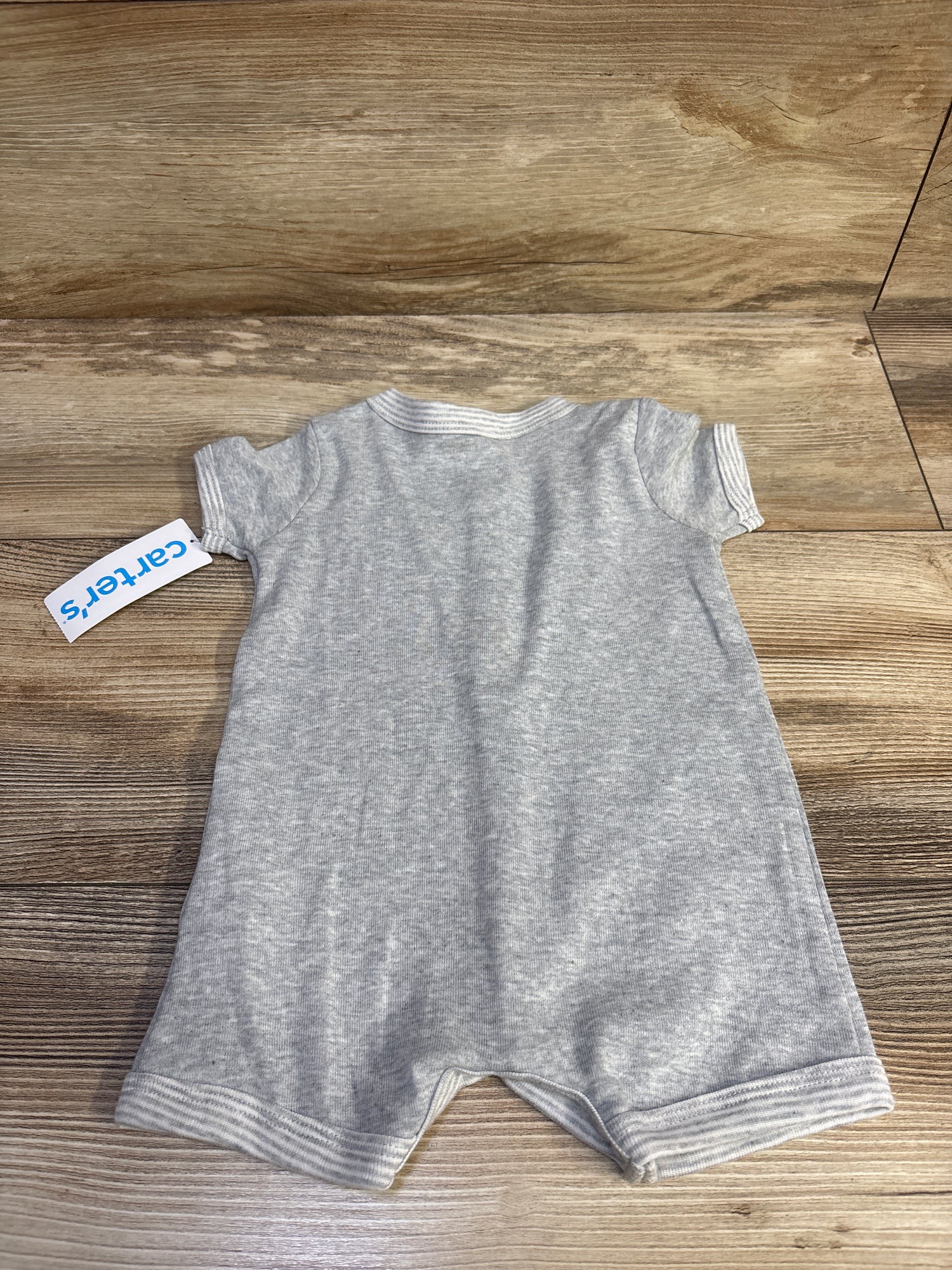NEW Carter's Button Front Shortie Romper Grey sz 3m
