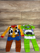 NEW Toy Story Buzz Lightyear & Woody 4pc Pajama Set sz 4T
