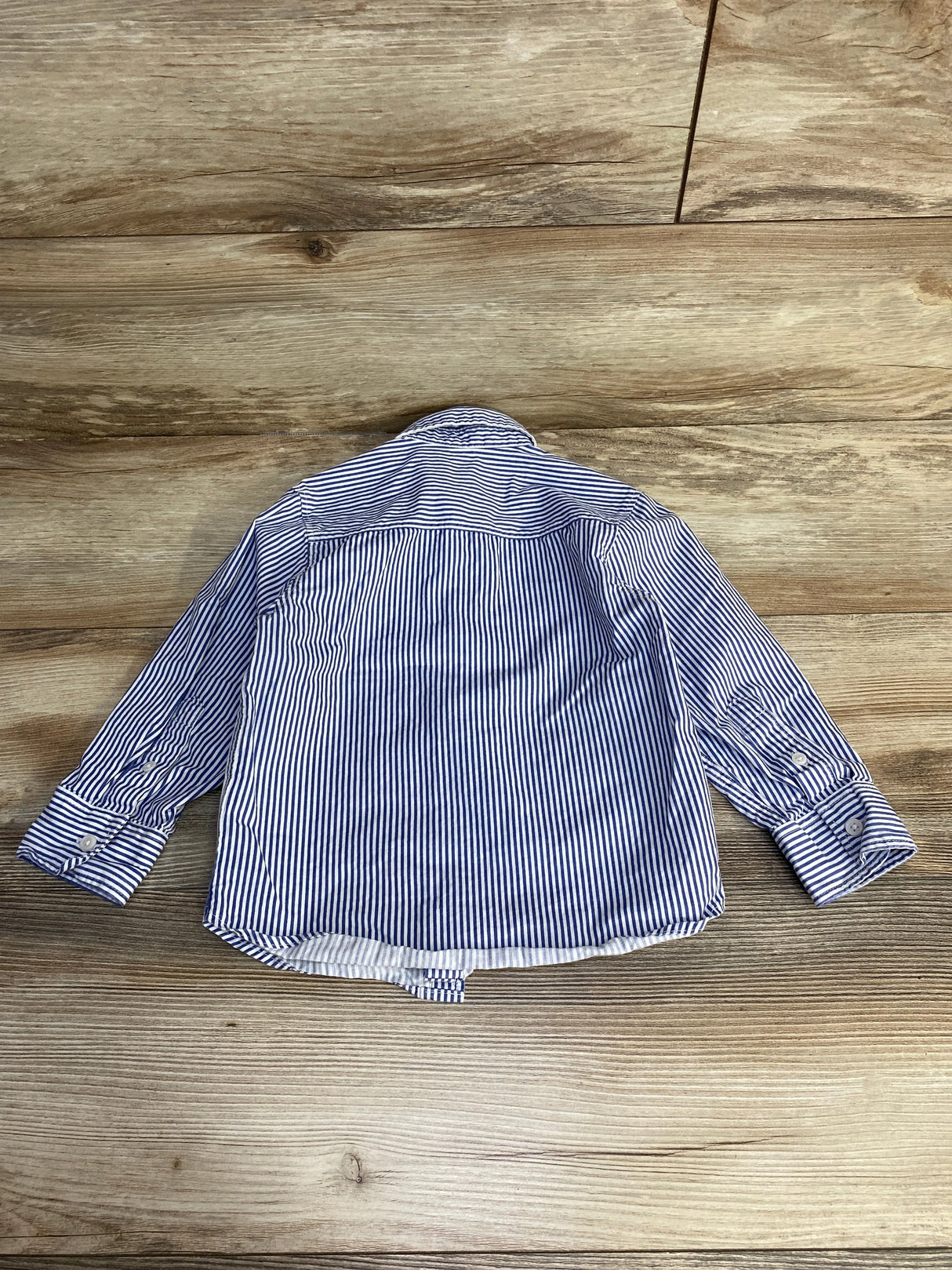 H&M Striped Button-Up Shirt Blue sz 3T