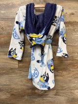 Bluey Plush Hooded Bath Robe White sz 4/5T