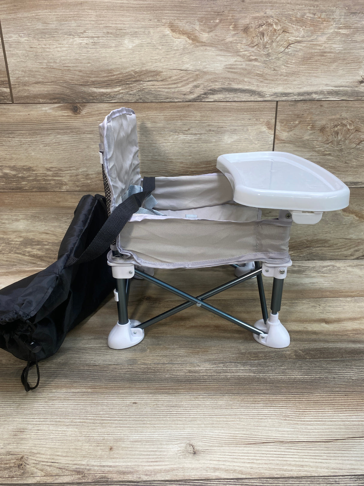 Portable Floor/Feeding Baby Seat Grey