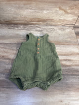 Old Navy Gauze Tank Romper Green sz 0-3m