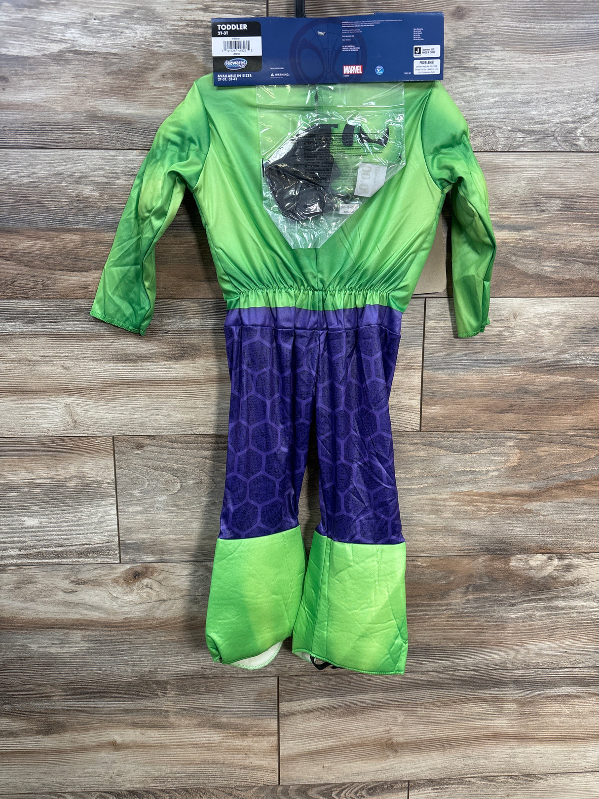 NEW Jazwares Disney Junior Marvel Hulk Toddler Costume sz 2-3T