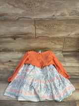 Tommy Bahama 2pc Sleeveless Sea Animal Dress & Knit Cardigan Coral sz 5T