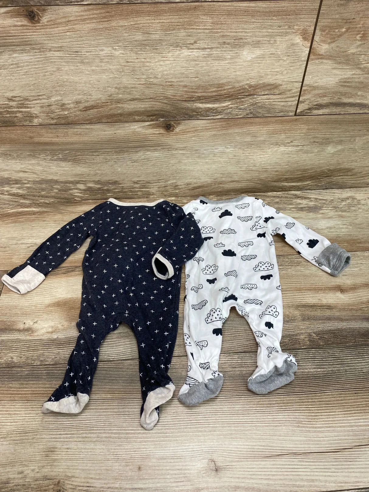 Cloud Island 2pk Sleepers White sz Newborn