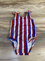 Cat & Jack 1pc Striped Swimsuit Red sz 6-9m - Me n Mommy To Be