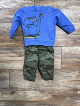 Carter's 2pc Dino Hoodie & Pants Blue sz 9m